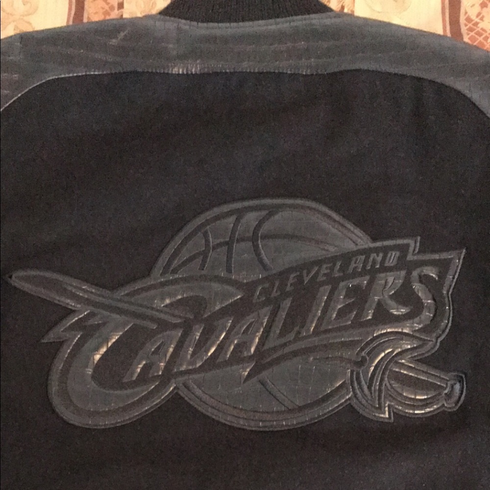 Wool/leather Cavaliers reversible jacket